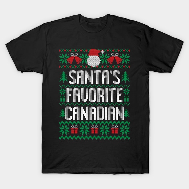 Santa's Favorite Canadian T-Shirt by Saulene